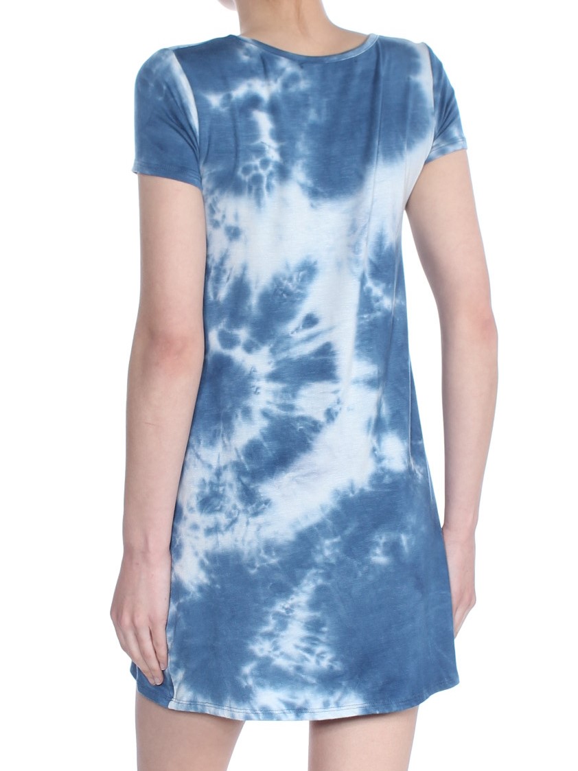 ONE CLOTHING Womens New 0037 Blue Tie Dye Mini Baby Doll Dress S Juniors B+B 660032663347 eBay